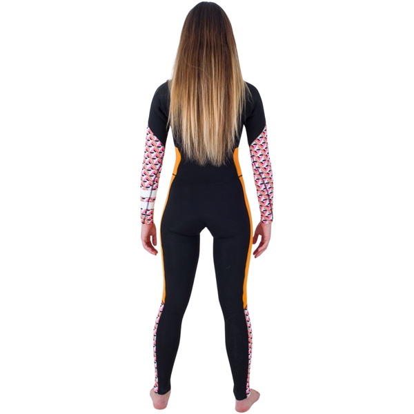 Hurley Mujer Plus Printed 4/3mm Chest Zip Neopreno WFS0012433 - Gym Red / Burghundy Crush